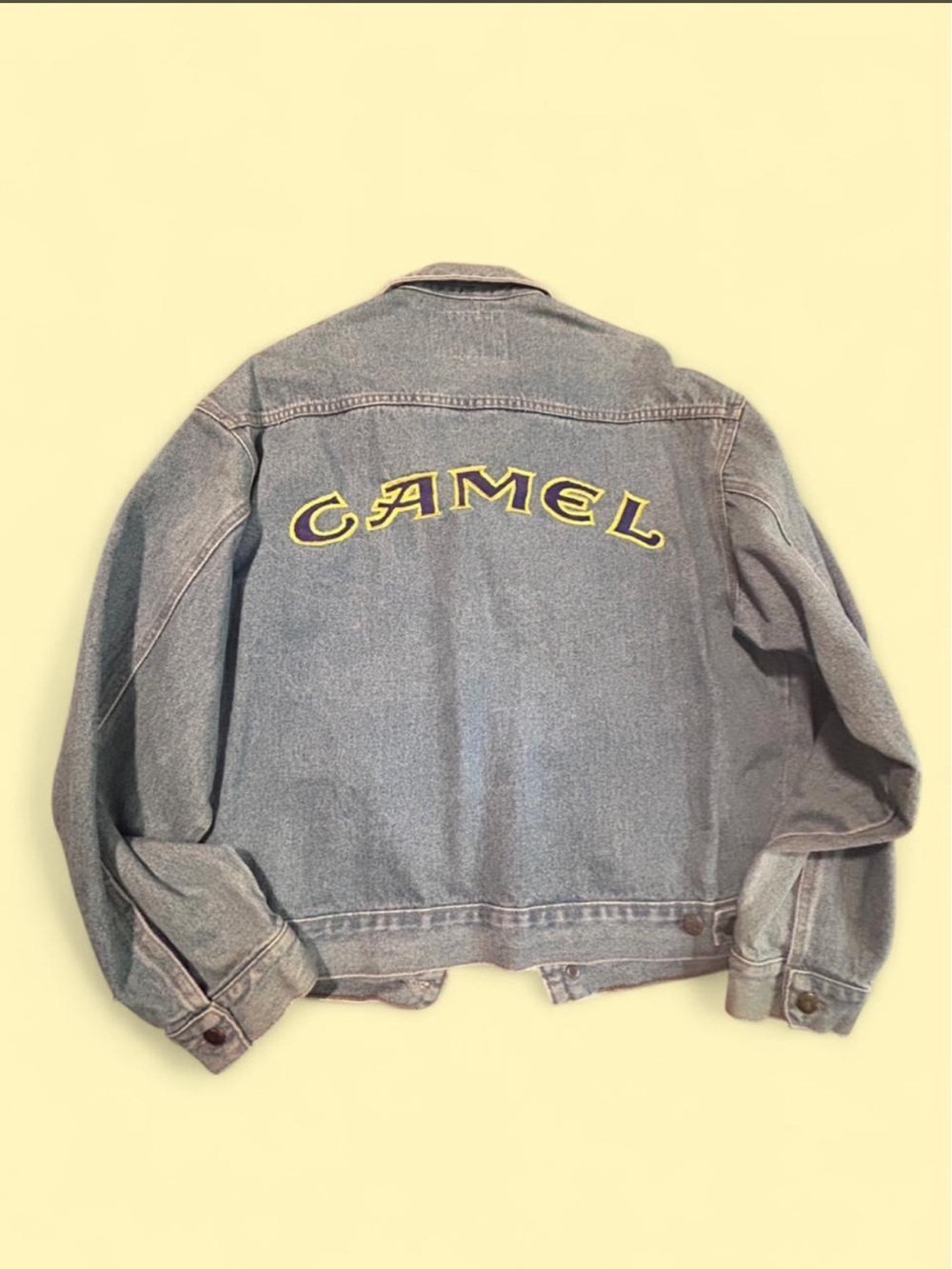 Vintage Camel Embroidered Denim Jacket